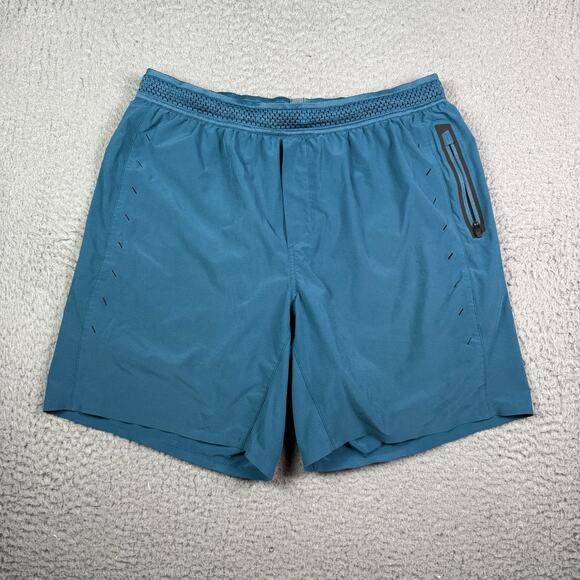 Ten Thousand Session Shorts Mens Large Blue 7" Lined Athletic Gym Running - Picture 1 of 11